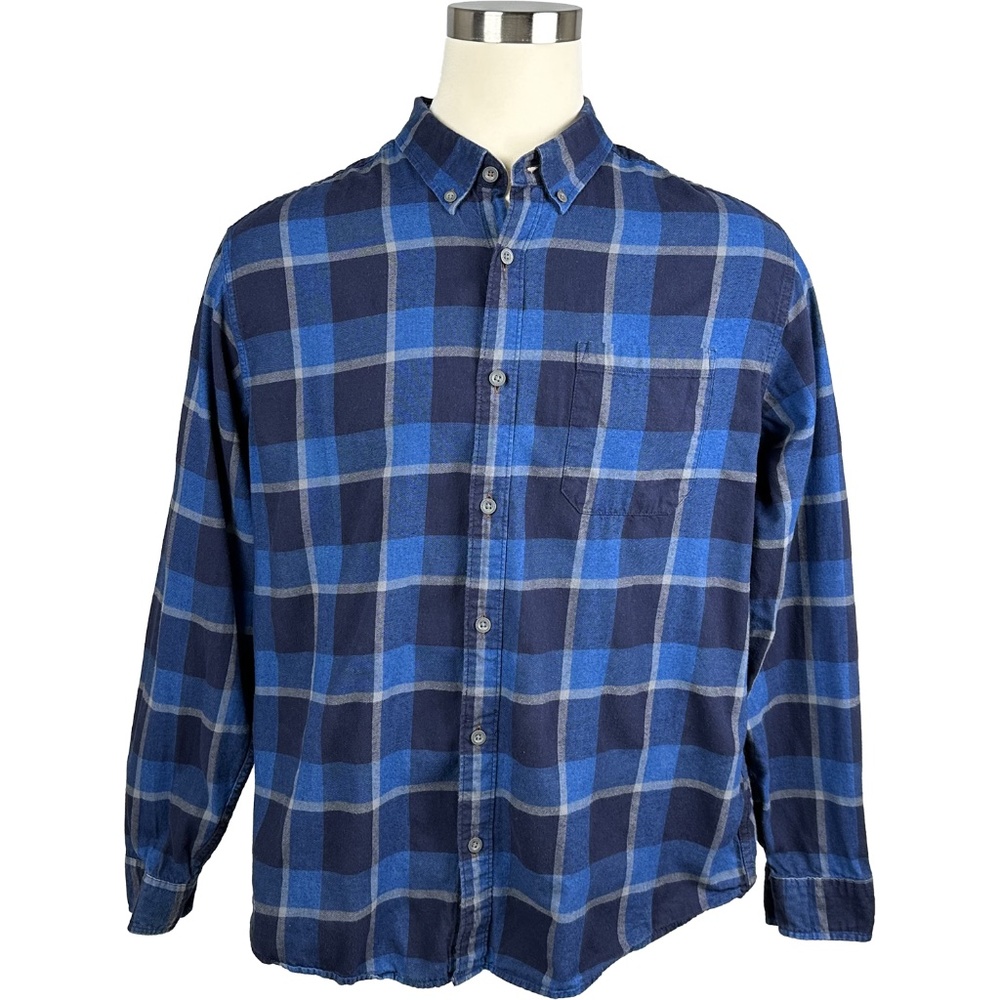 Eddie Bauer Blue Flannel Shirt (XL)